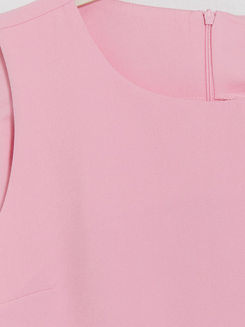 Pembe Bisiklet Yaka Fiyonk Detaylı Mini Elbise-2