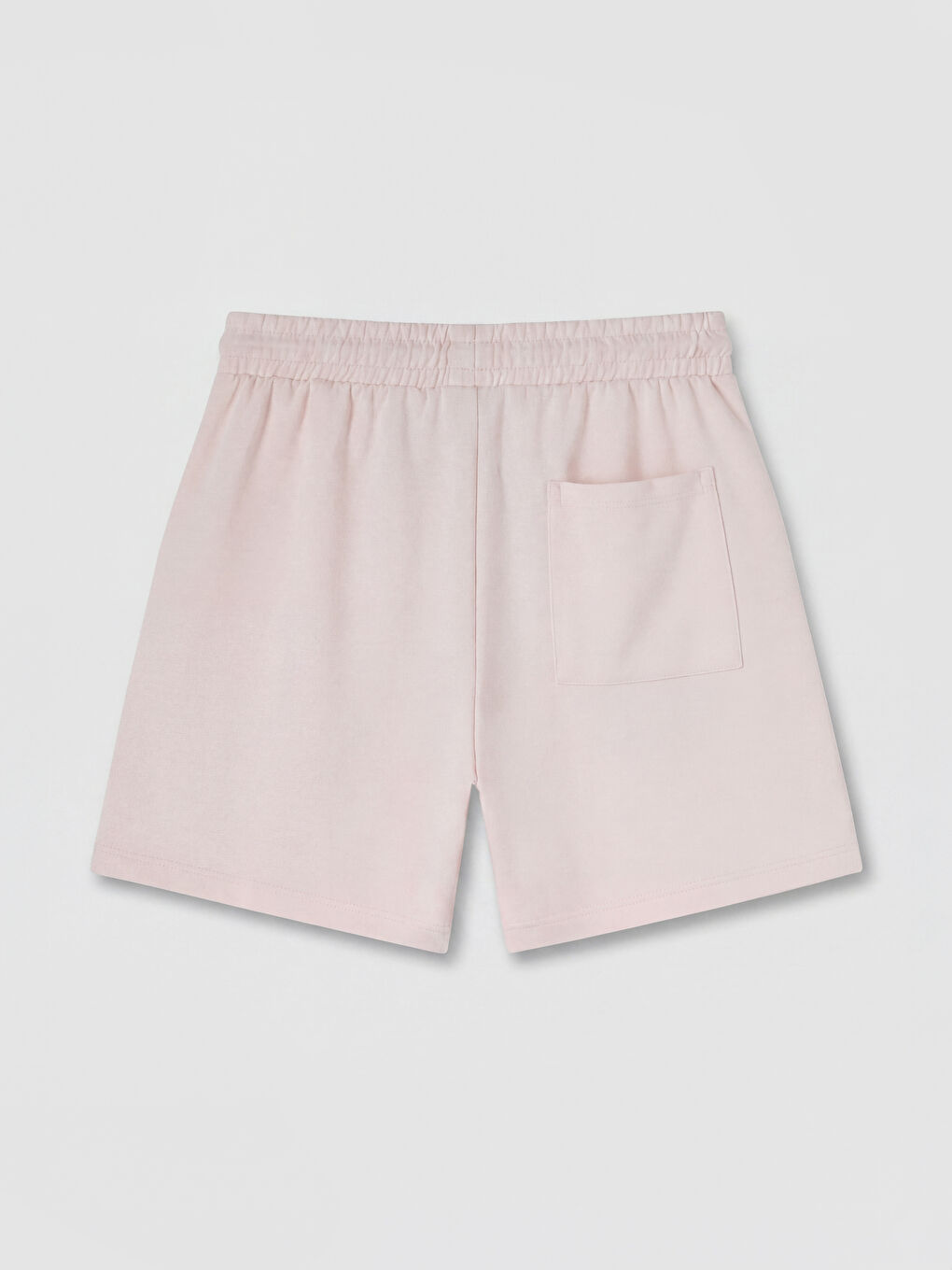 Pembe Beli Lastikli Hawaii Baskılı Kadın Şort-1