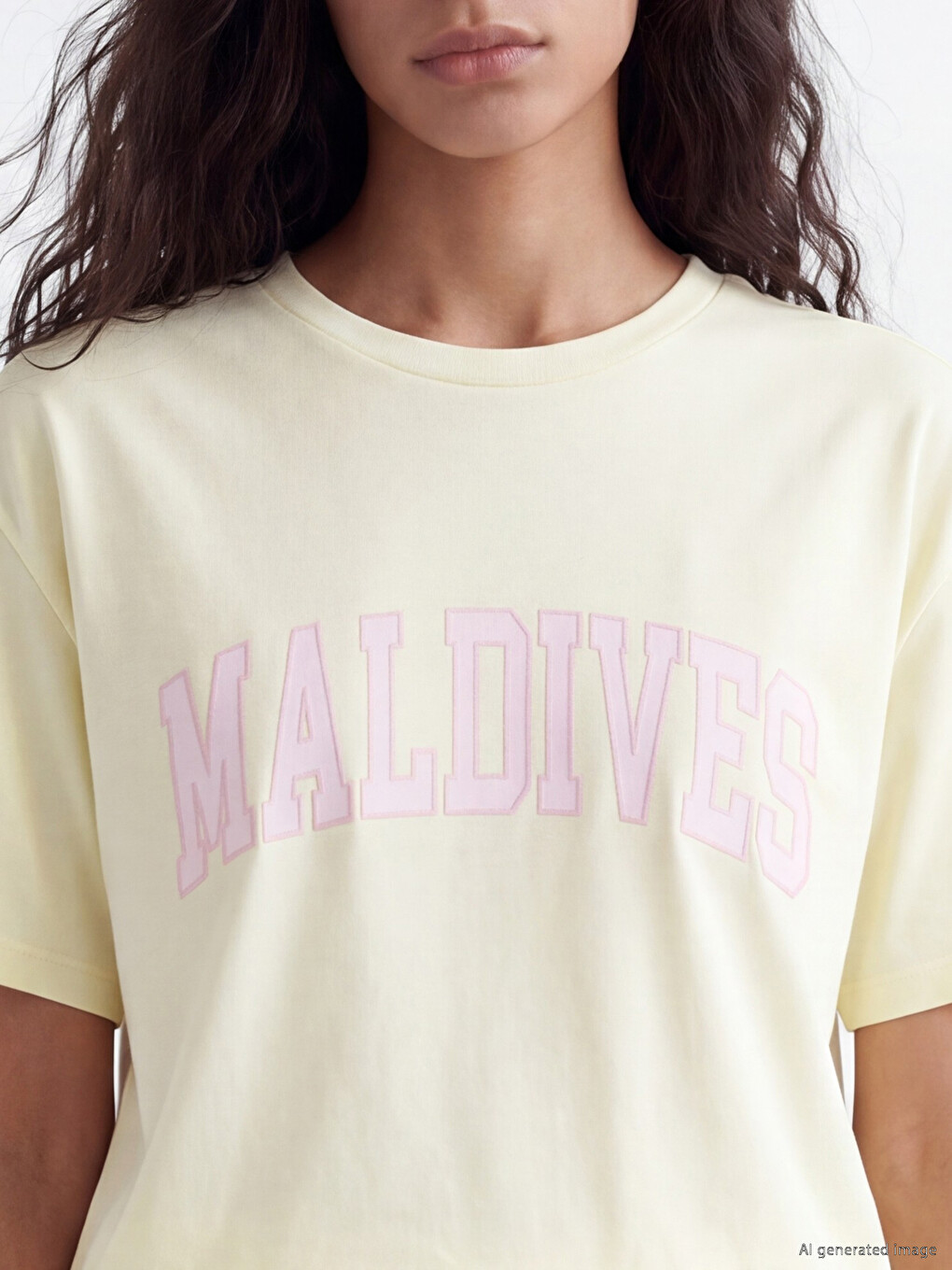 T-shirt Femme à Touche Douce Imprimé Maldives-2