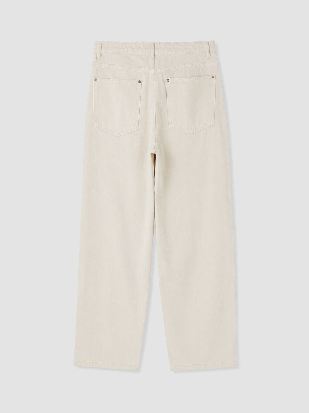 Ekru Relax Fit Gabardin Erkek Pantolon-2
