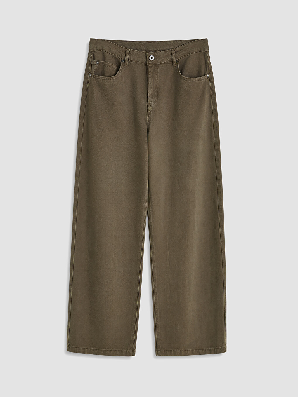 Kahverengi Relax Fit Gabardin Erkek Pantolon
