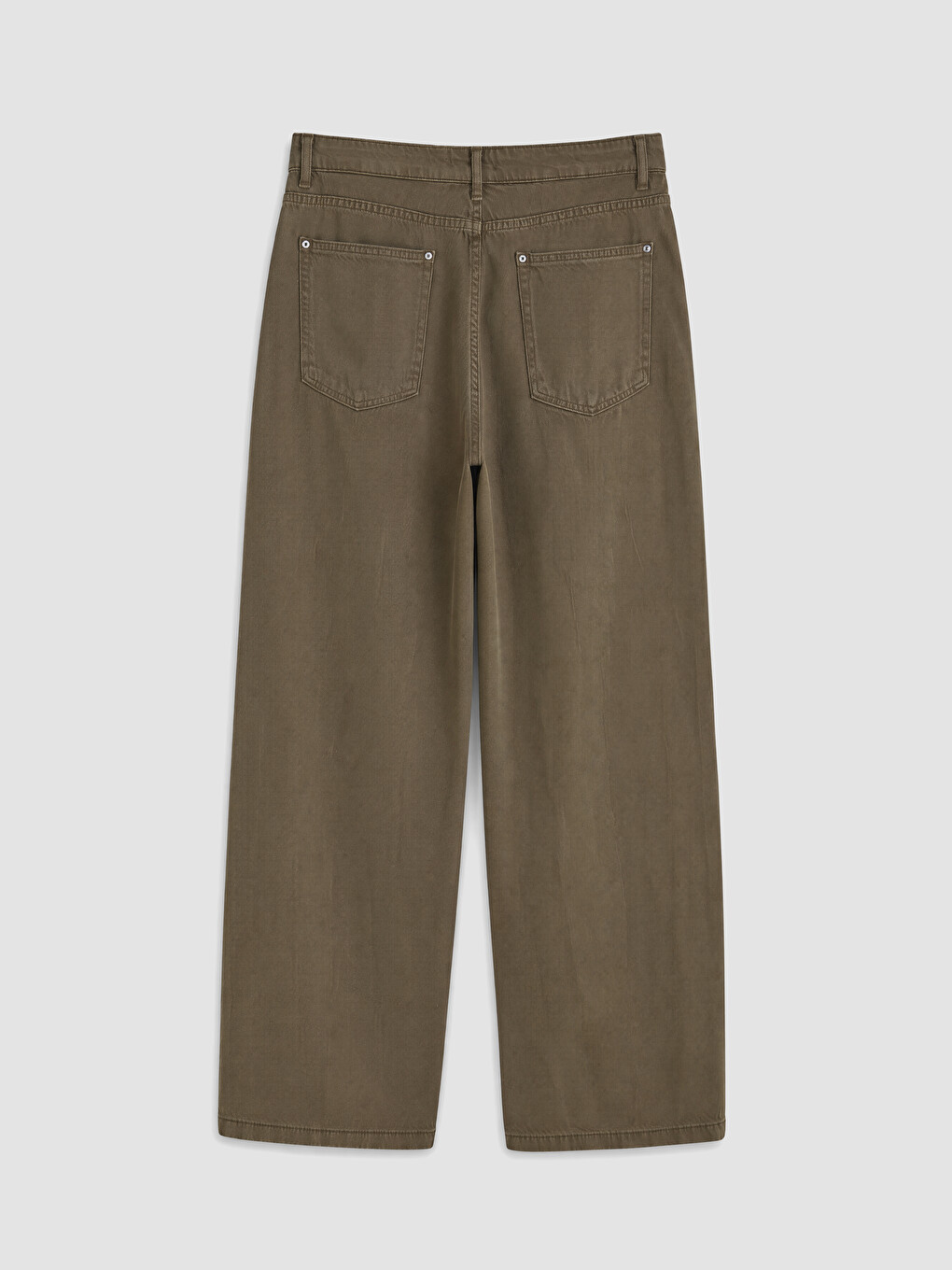 Kahverengi Relax Fit Gabardin Erkek Pantolon-2