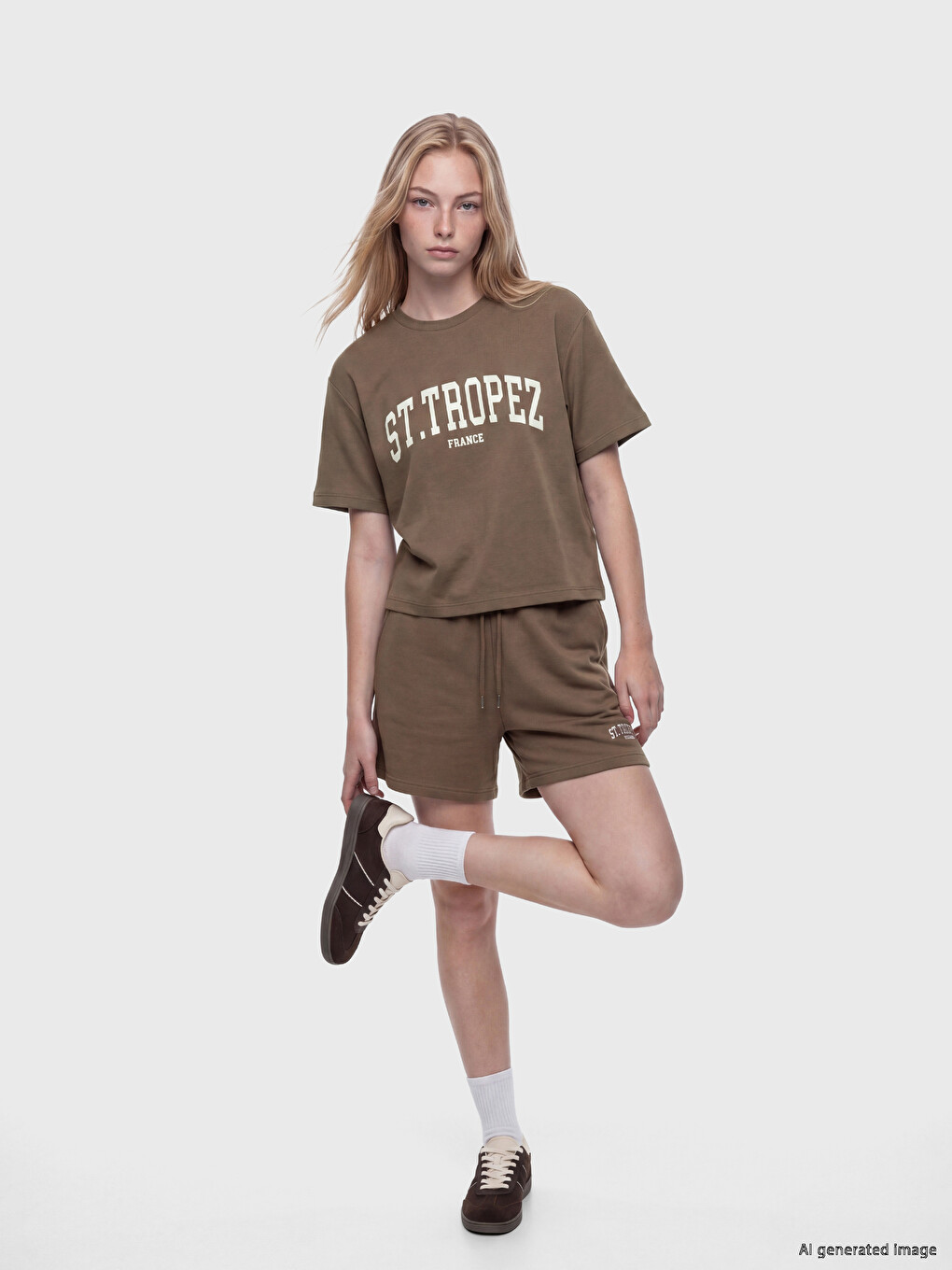 Crew Neck Printed Women's T-Shirt-1