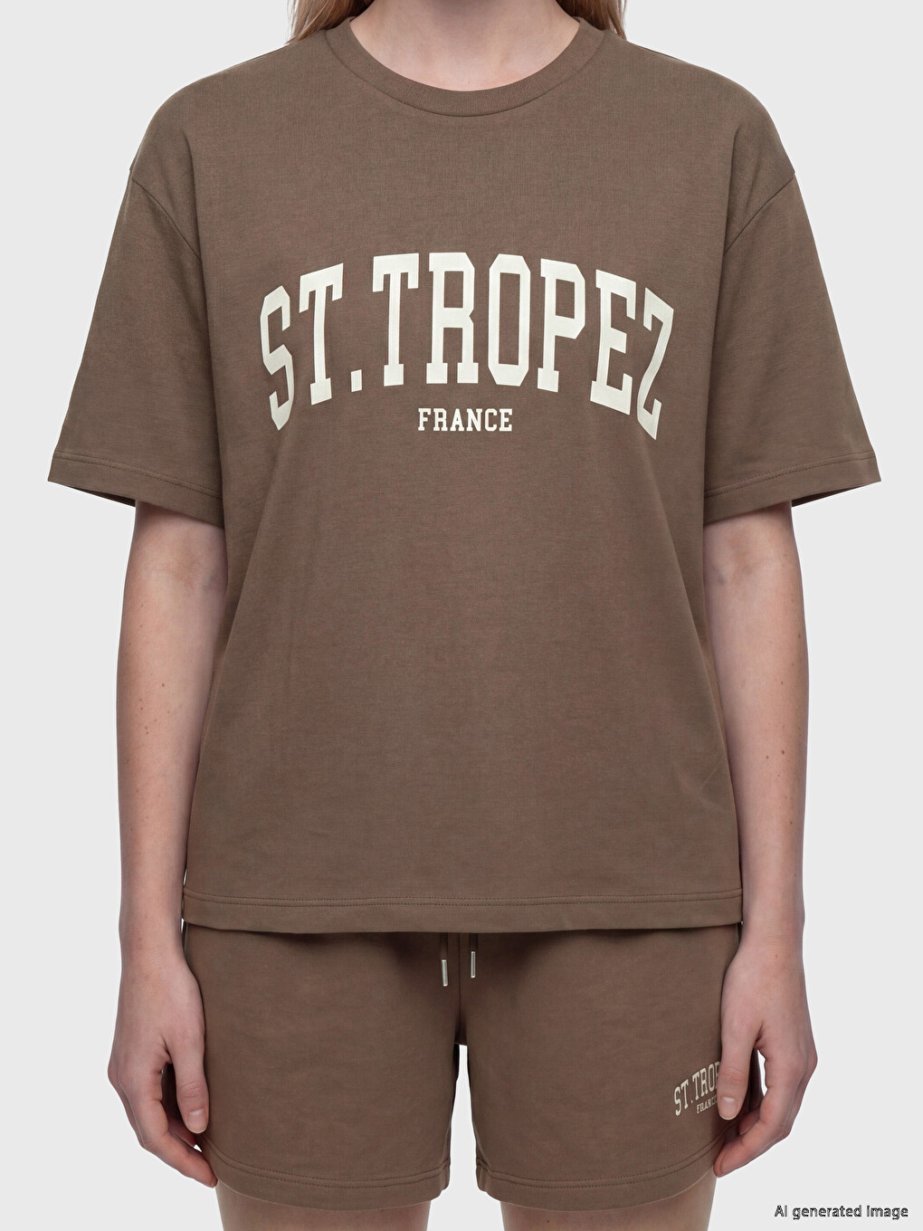 Crew Neck Printed Women's T-Shirt-2