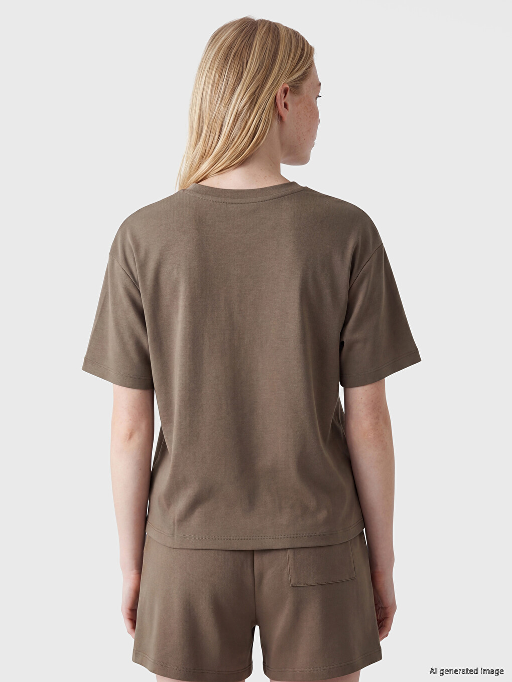 Crew Neck Printed Women's T-Shirt-3