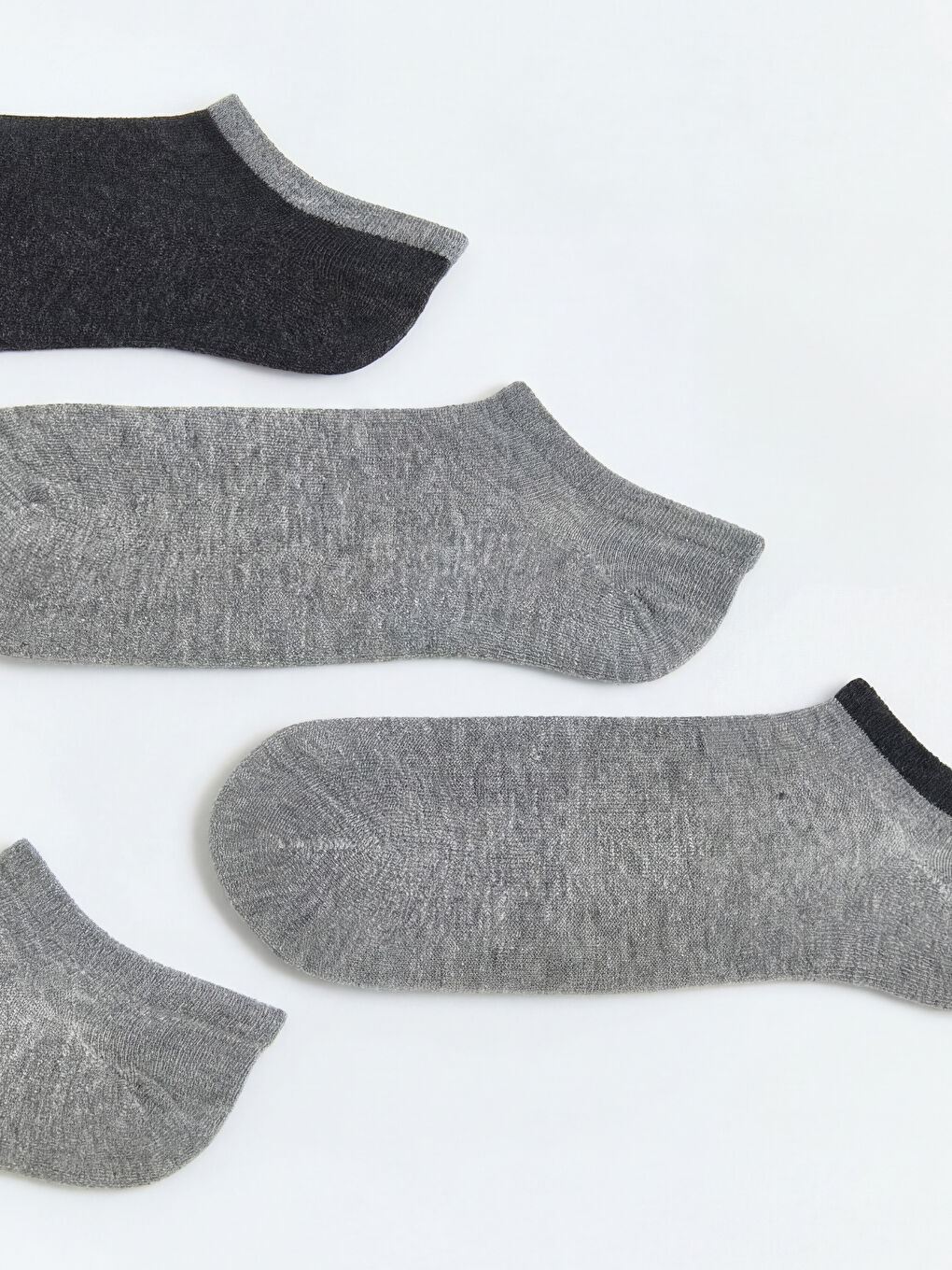 Gri Erkek Sneaker Çorap 5'li-1