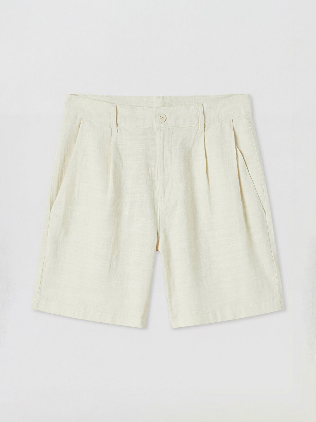 Ekru Regular Fit Erkek Şort-4