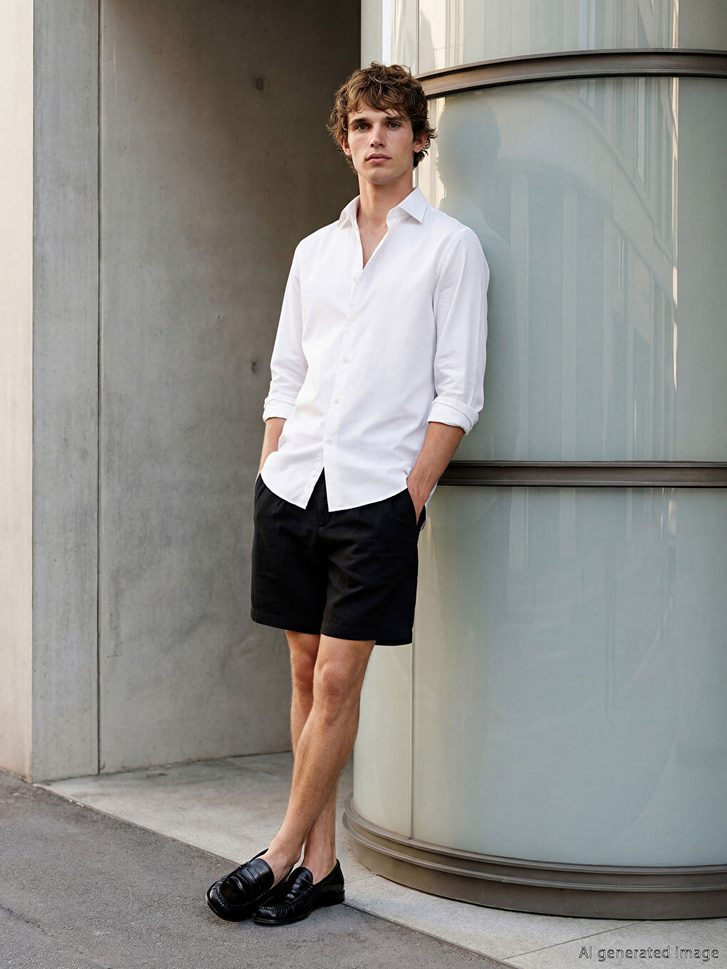 Siyah Regular Fit Erkek Şort