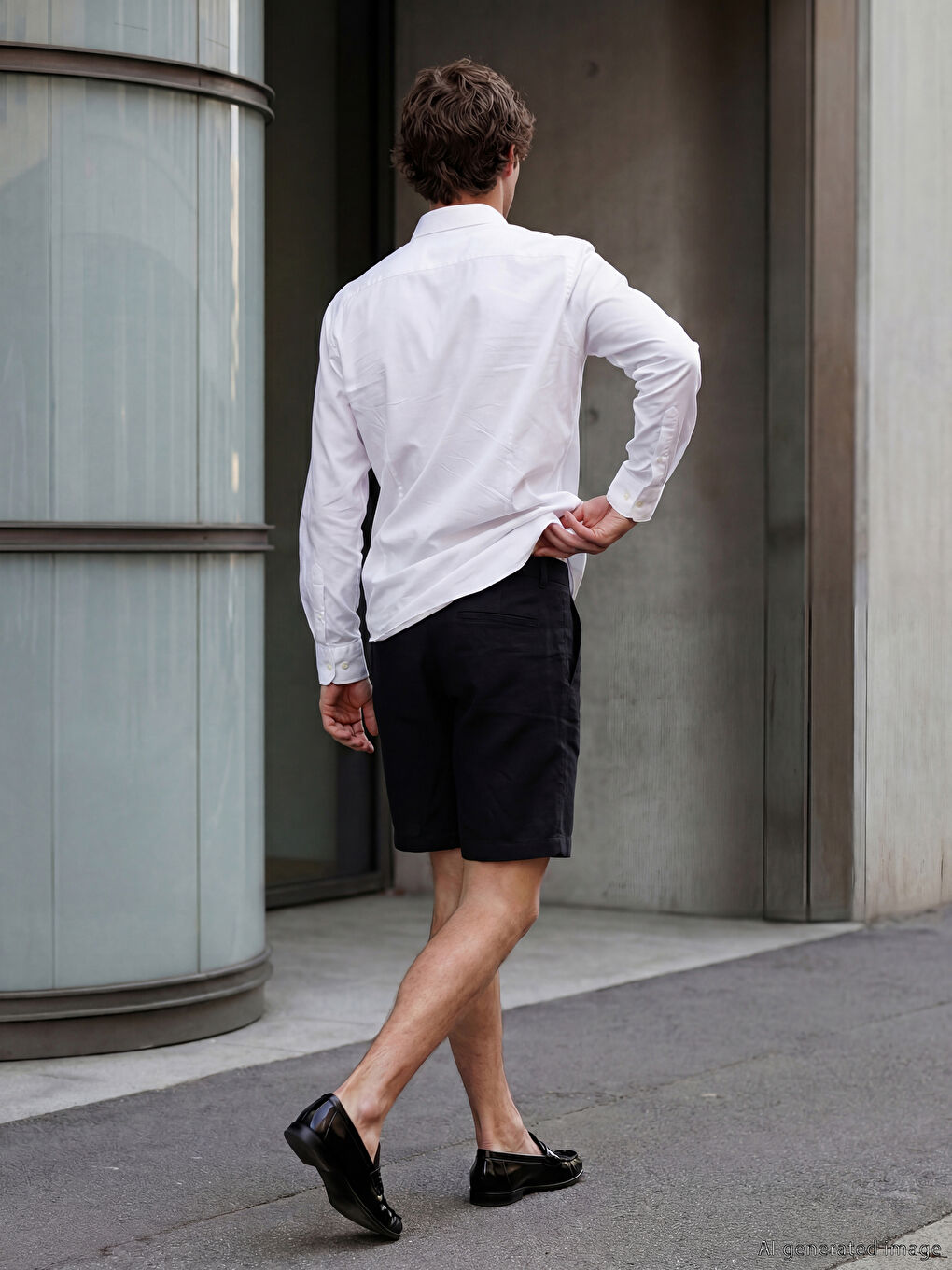 Siyah Regular Fit Erkek Şort-3