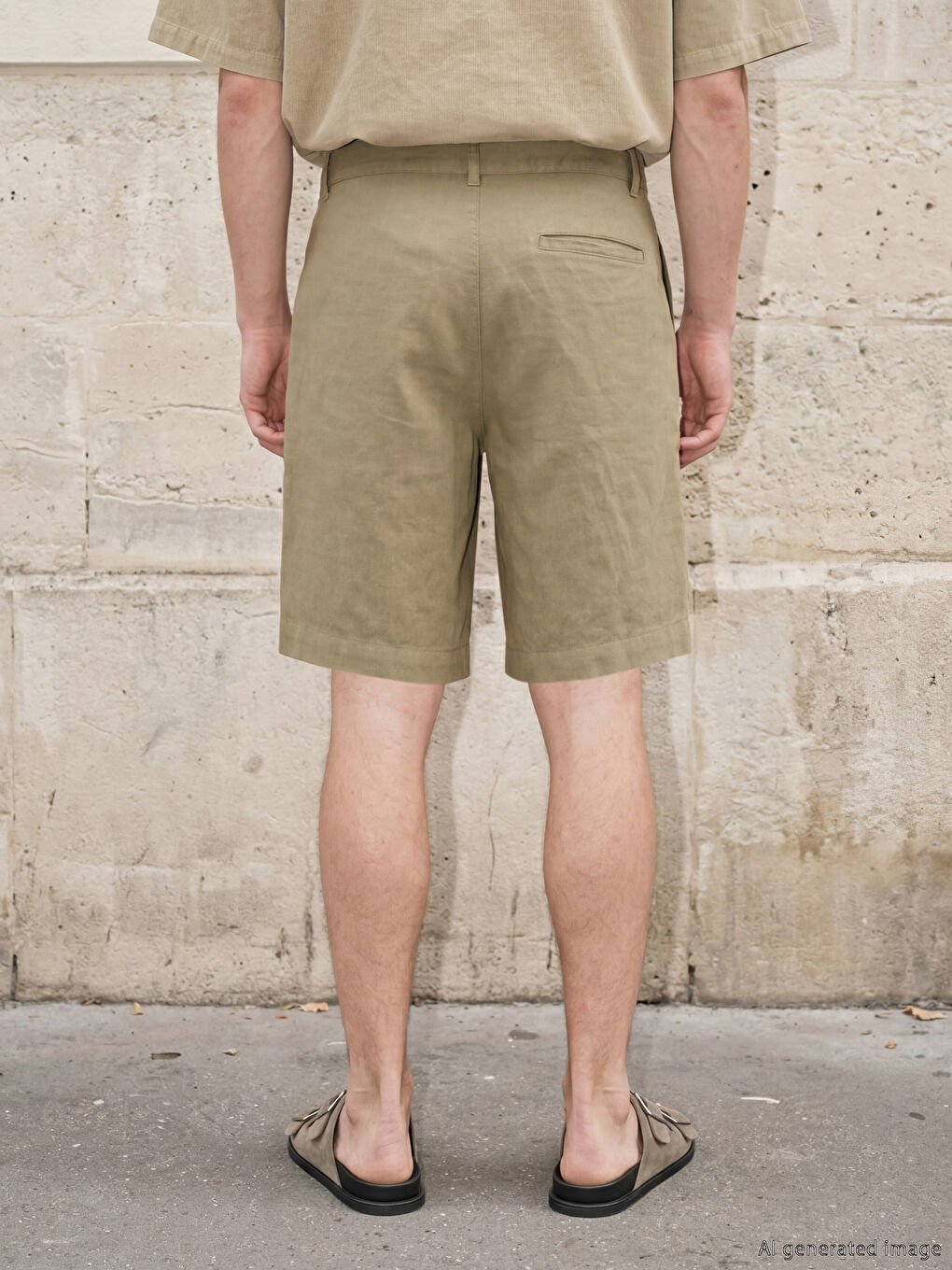 Haki Regular Fit Erkek Şort-2