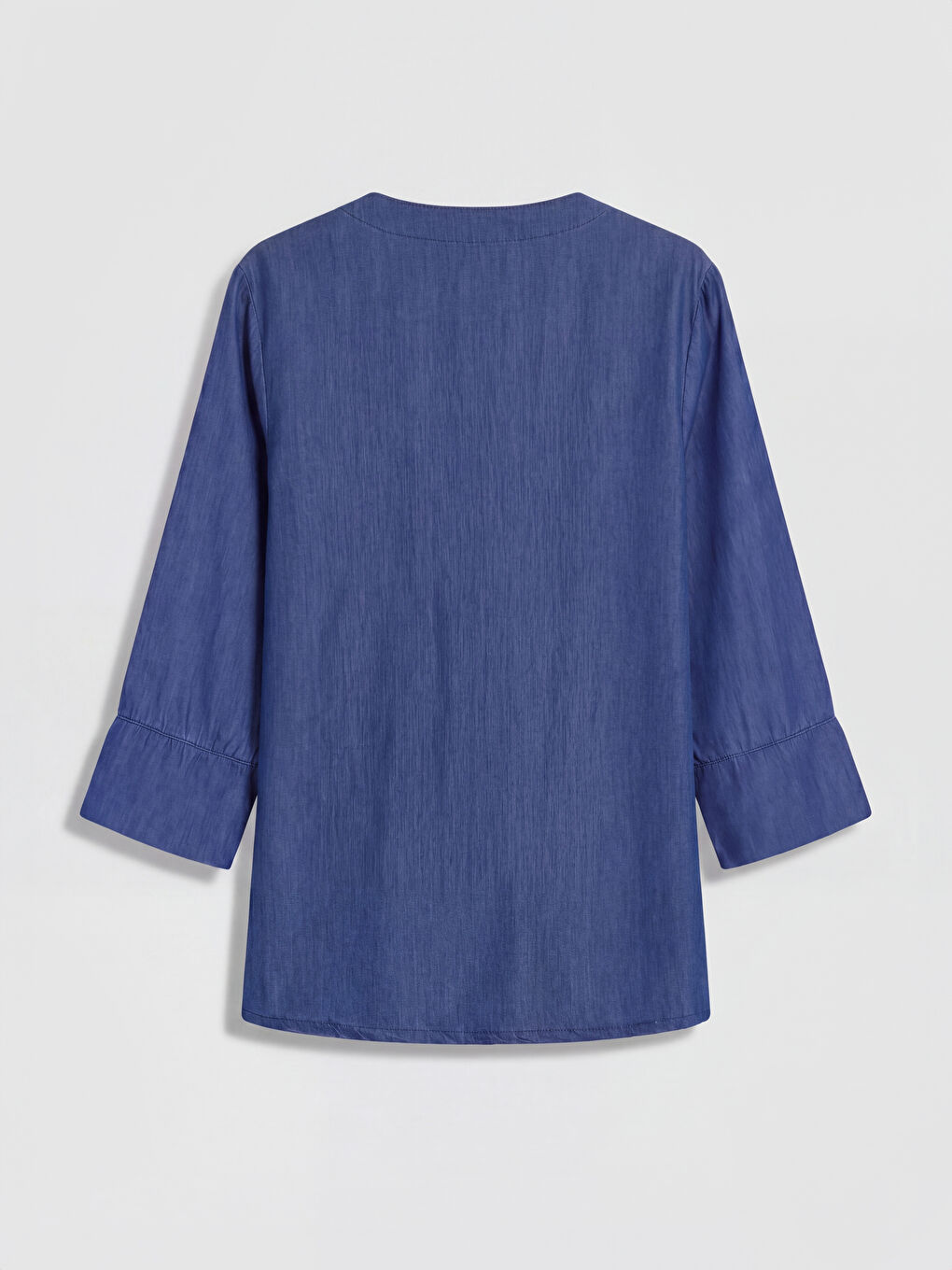 İndigo Kruvaze Yaka Kadın Jean Kimono-1