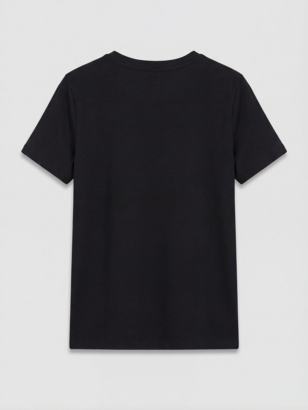 Siyah Bisiklet Yaka Desenli Bluz-5