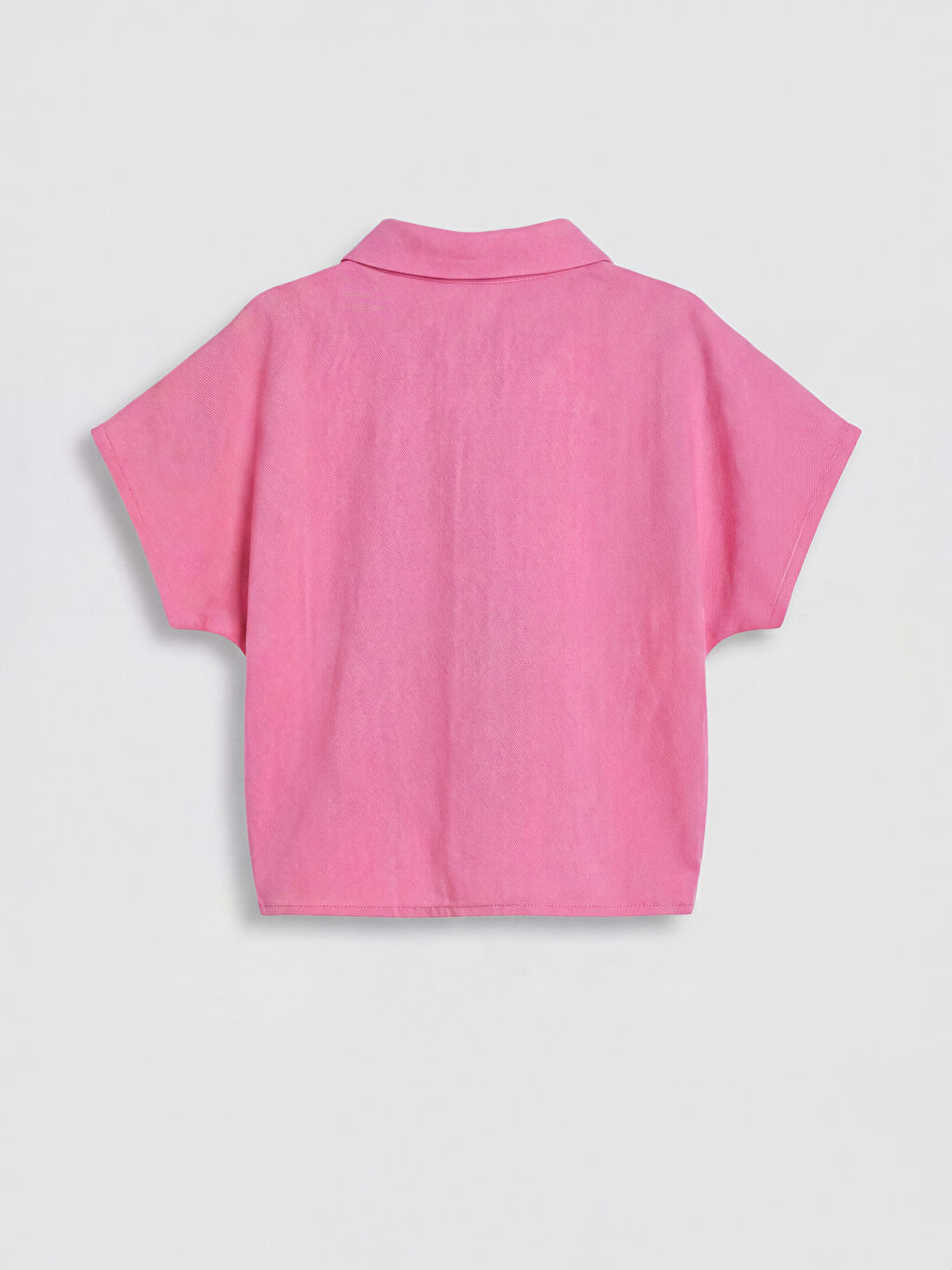 Pembe Önü Bağlamalı Kız Çocuk Gömlek-1
