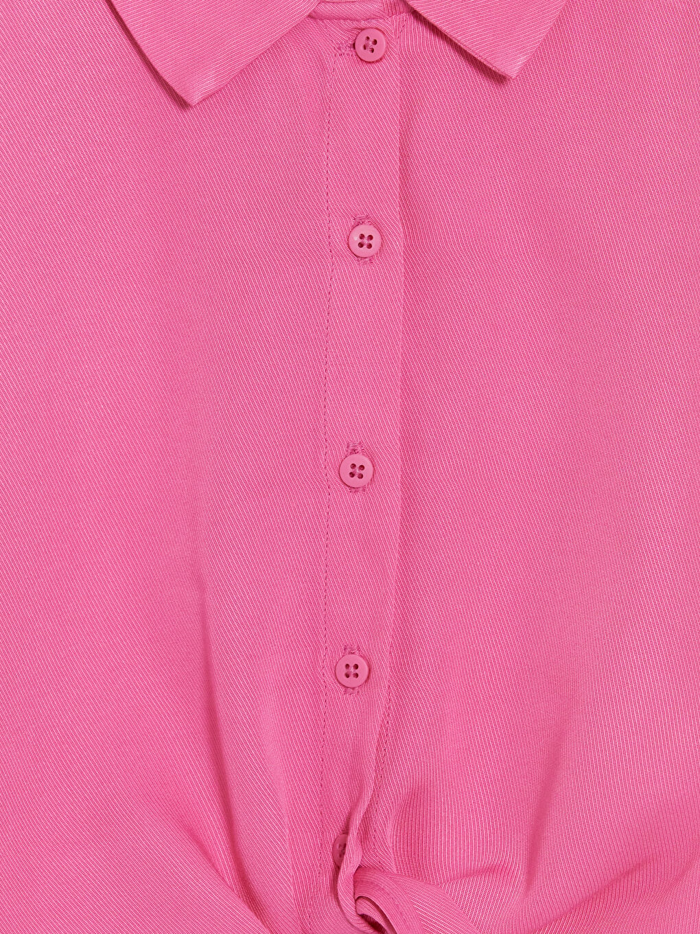 Pembe Önü Bağlamalı Kız Çocuk Gömlek-2