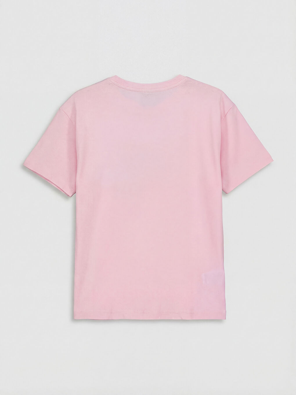 Pembe Bisiklet Yaka Baskılı Kız Çocuk Tişört-1