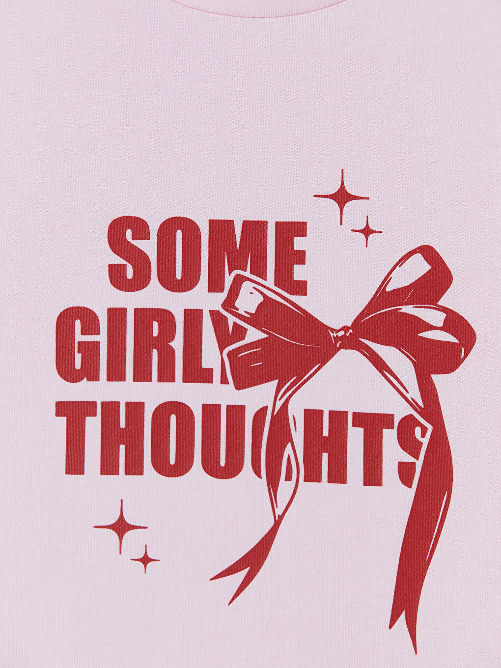 Pembe Bisiklet Yaka Baskılı Kız Çocuk Tişört-2