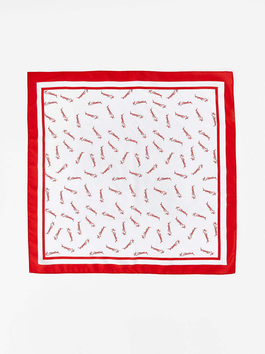 Beyaz Atatürk Baskılı Kız Çocuk Fular-2