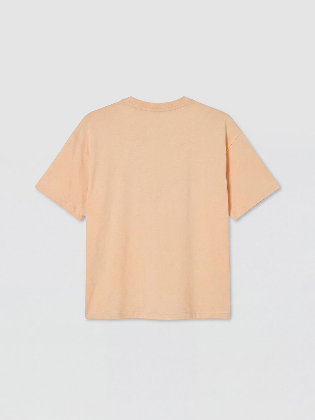 Mercan Bisiklet Yaka Hawaii Baskılı Kadın Tişört-1