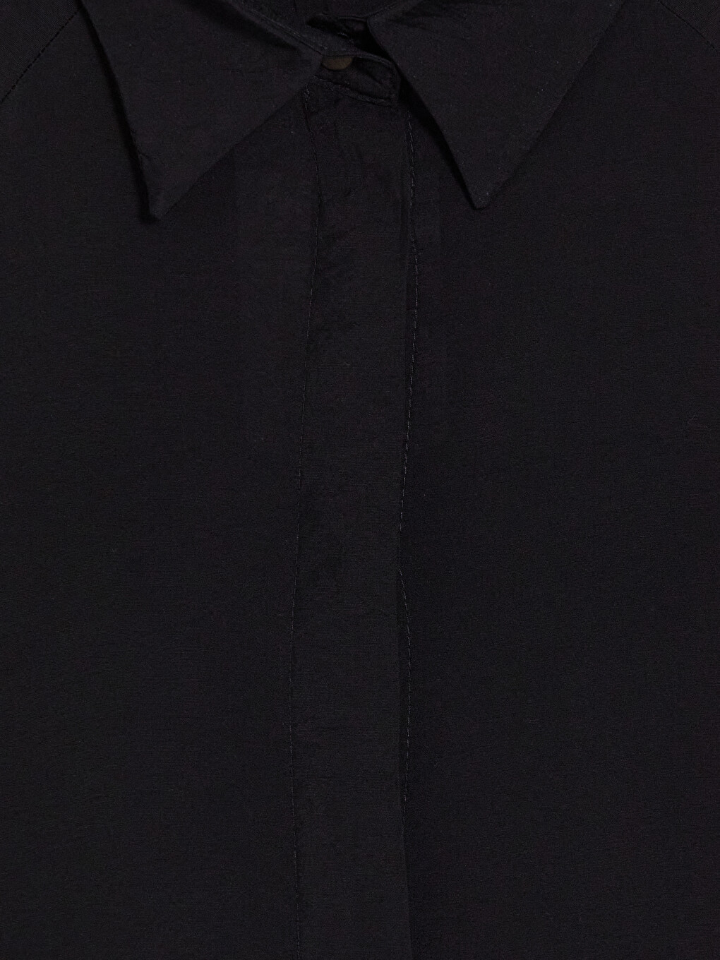 Siyah Loose Fit Kadın Gömlek Tunik-5