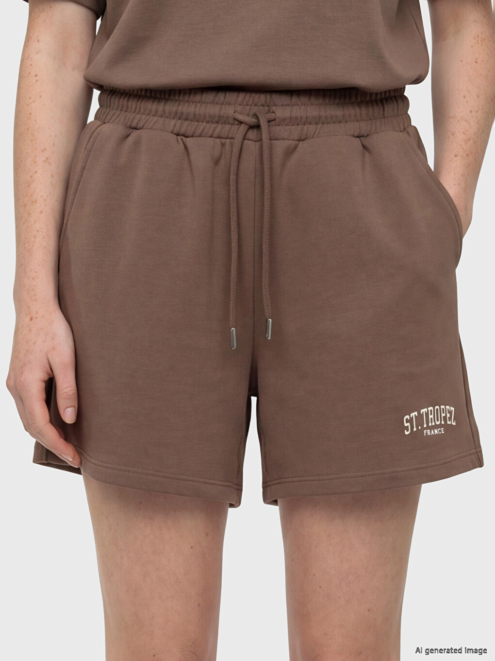 Pantaloni scurți Imprimați Franța pentru Femei-2