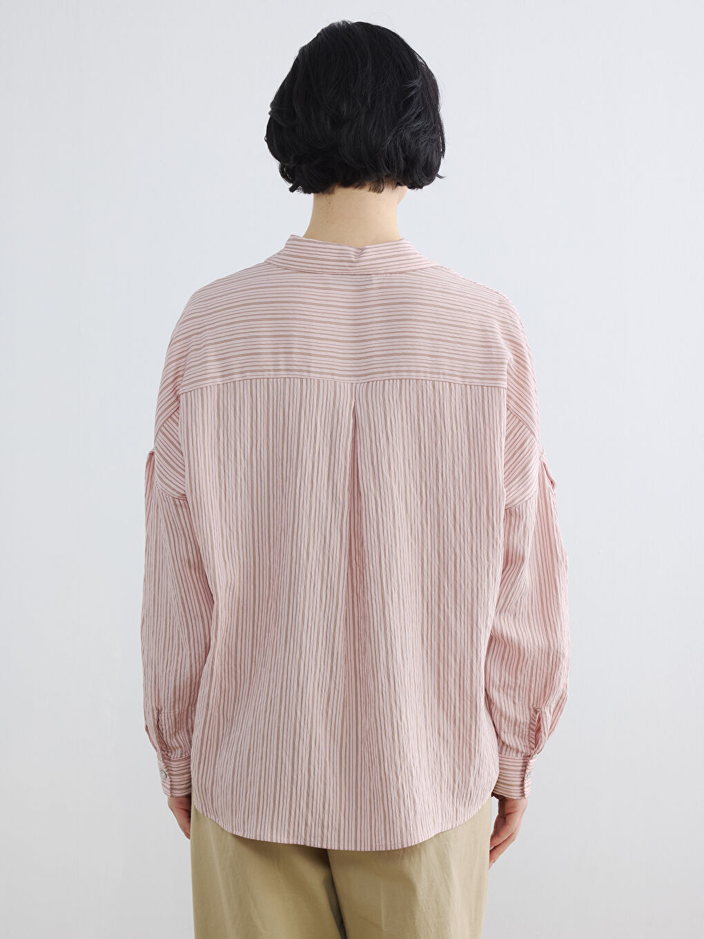 Striped Oversize Women's Shirt-7