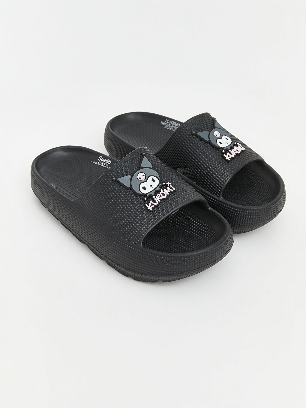 Siyah Kuromi Baskılı Kız Çocuk Terlik