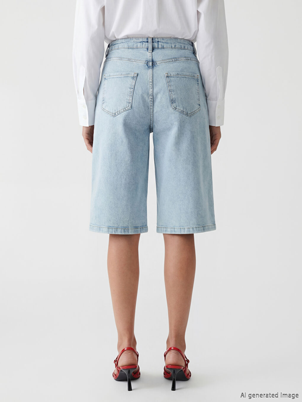 Bermuda Fit Women's Jean Shorts-3