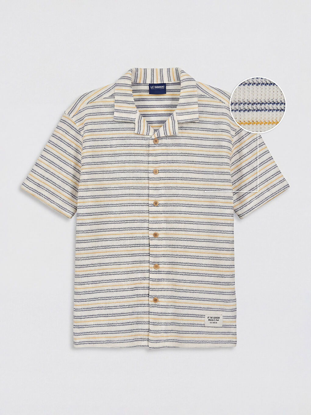 Sarı Çizgili Erkek Çocuk Gömlek