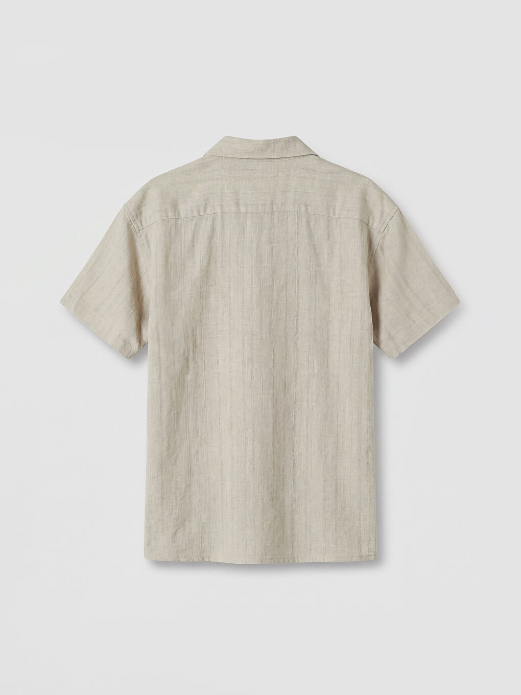 Gri Kısa Kollu Poplin Erkek Çocuk Gömlek-1