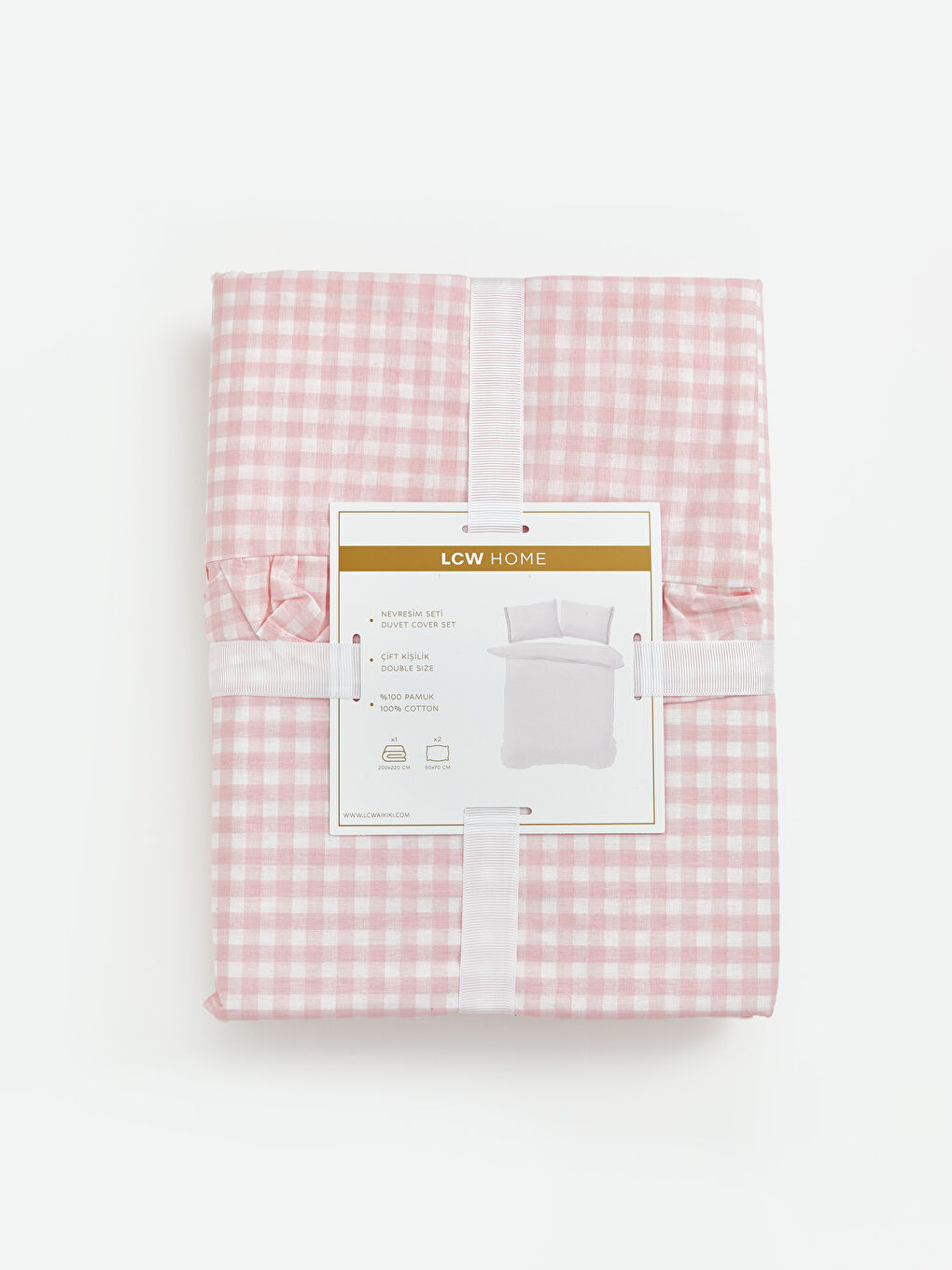 Karışık Pötikare Desenli Çift Kişilik Nevresim Seti