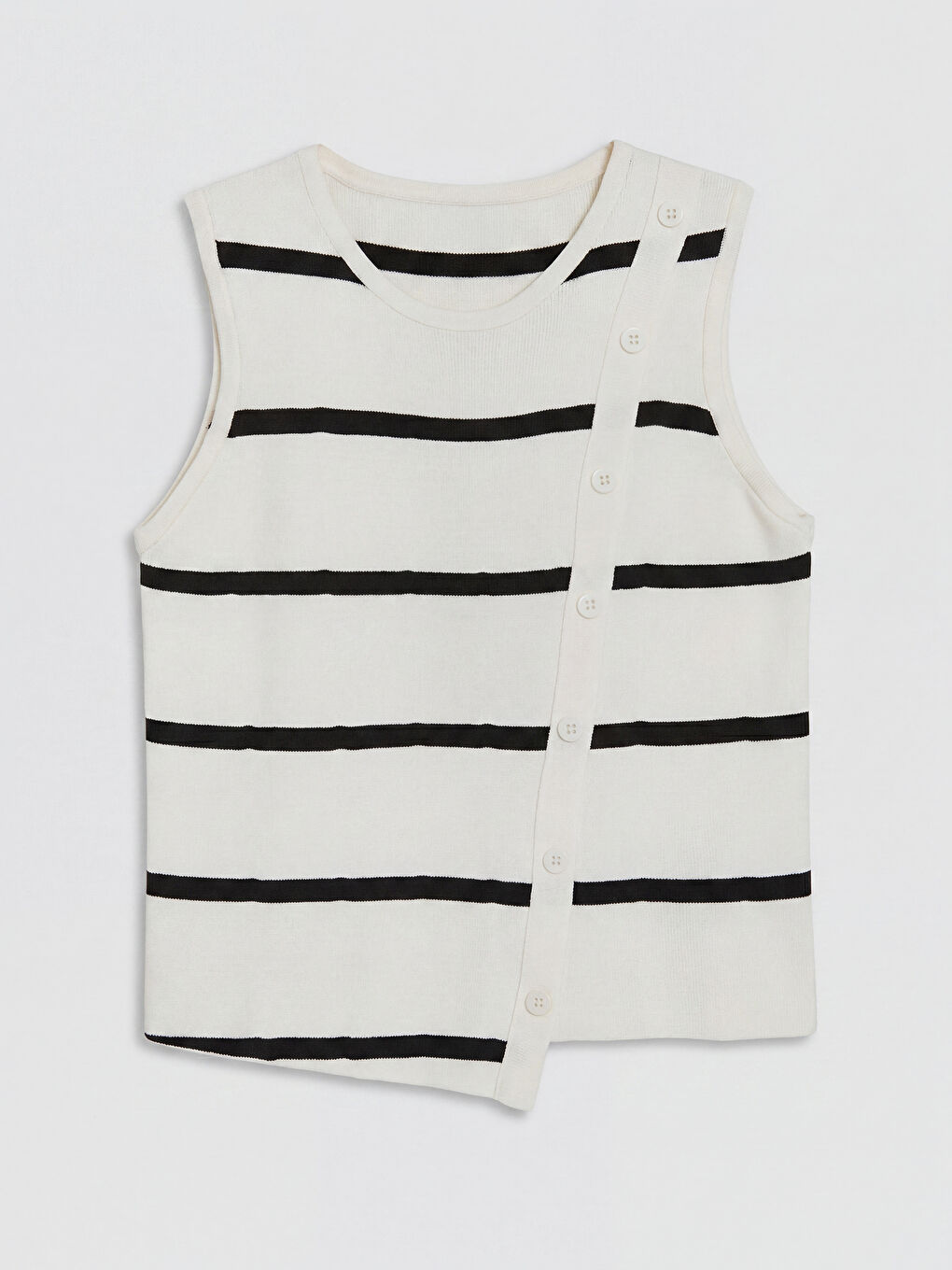 Ekru Bisiklet Yaka Kız Çocuk Triko Süveter