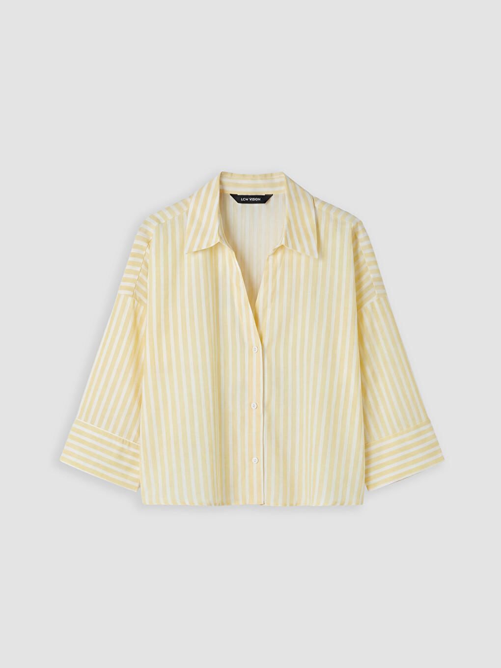 Striped Oversize Twill Women's Shirt-4