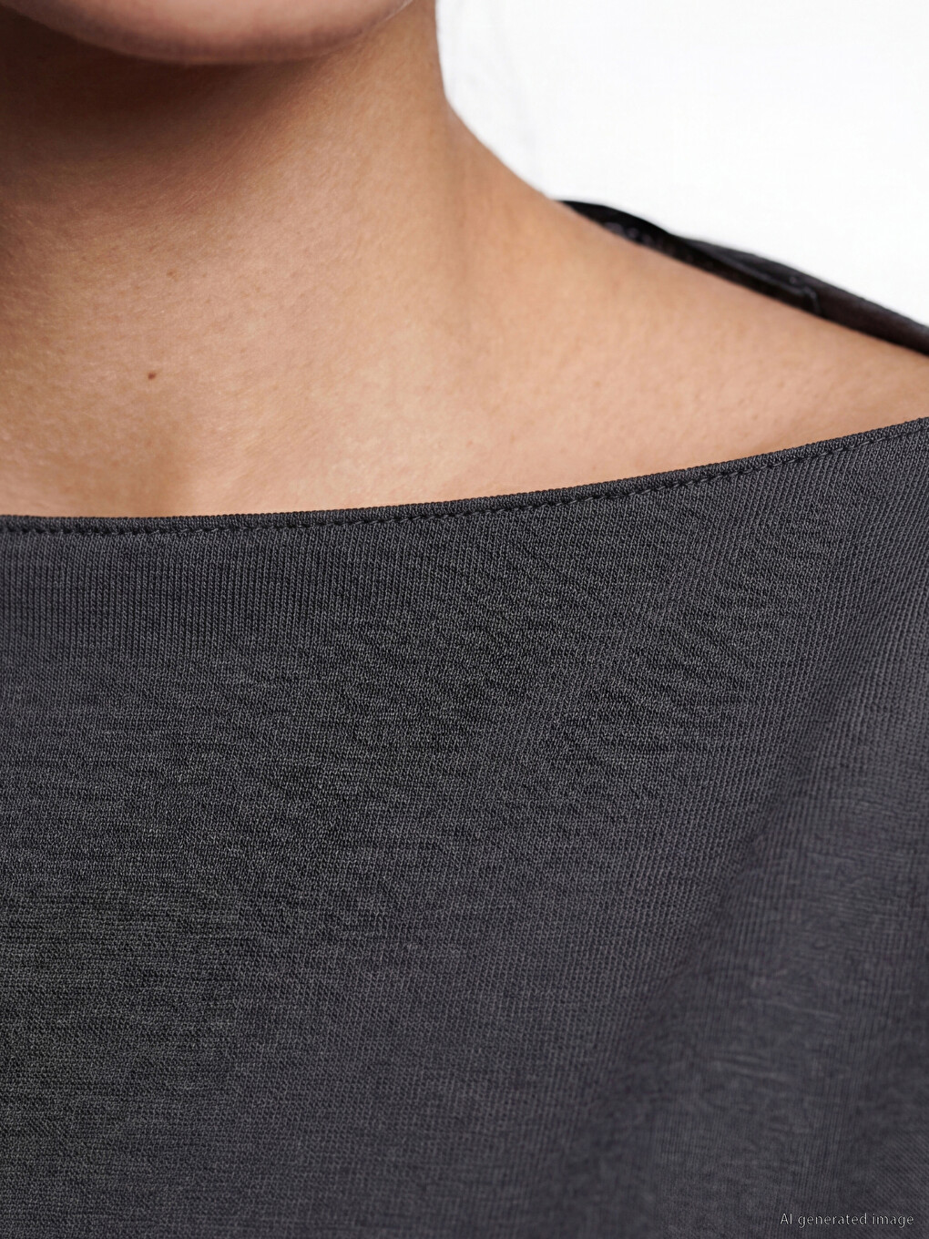 Asymmetric Cut Modal Blend Women's T-shirt-2