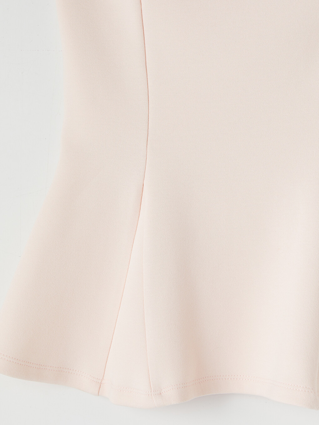 Pembe Straplez Yaka Peplum Korse Bluz-2