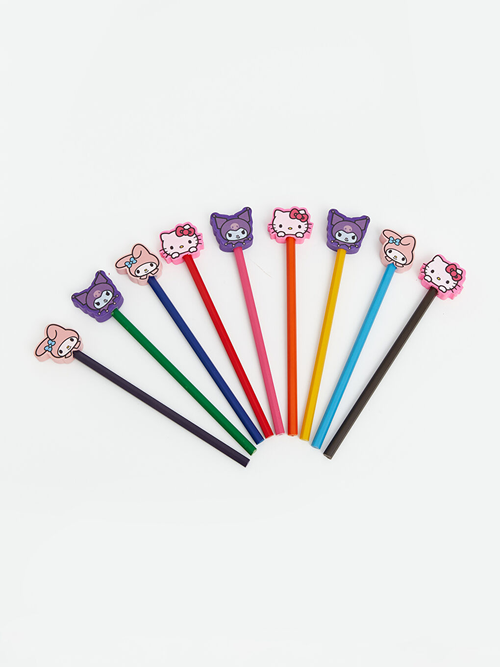 Hello Kitty Baskılı Renli Kurşun Kalem Seti 9'lu-1