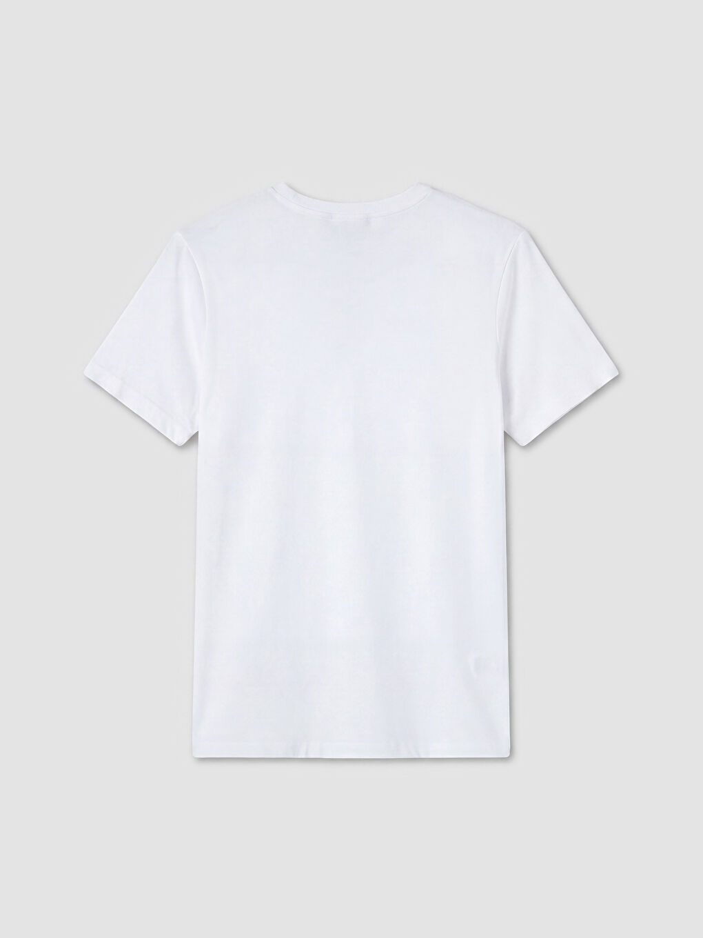 Beyaz Slim Fit Esnek Basic Erkek Tişört 3'lü-4
