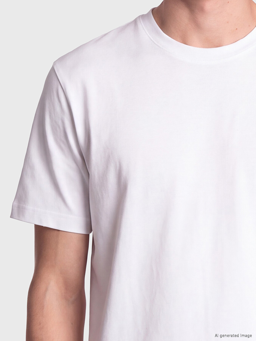 Lacivert 3'lü Loose Fit Kalın Kumaş Tişört /04-7