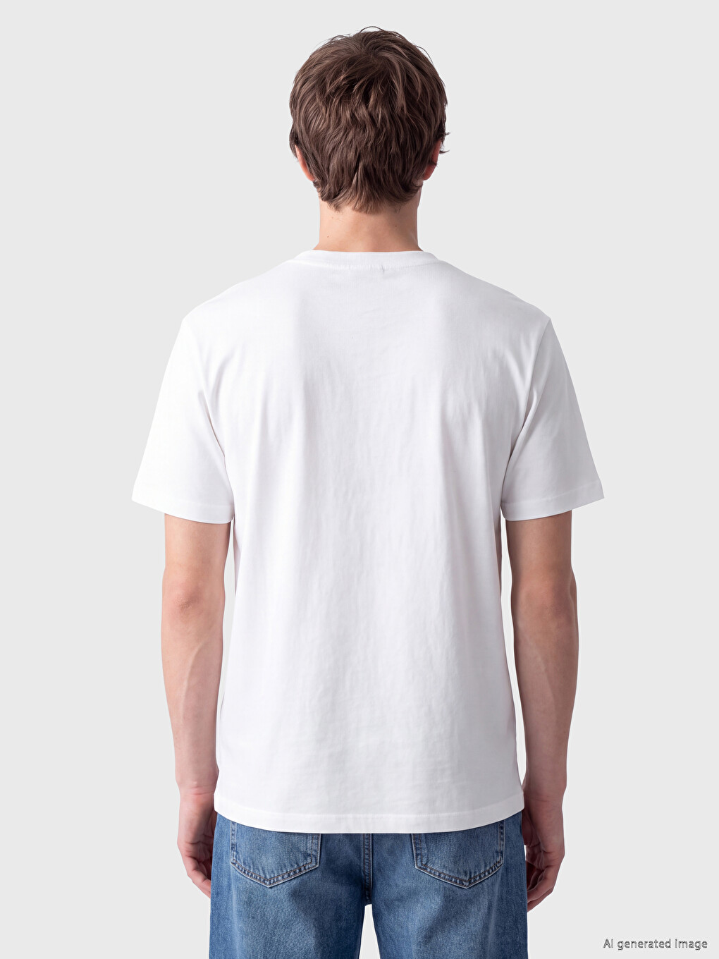 Lacivert 3'lü Loose Fit Kalın Kumaş Tişört /04-9