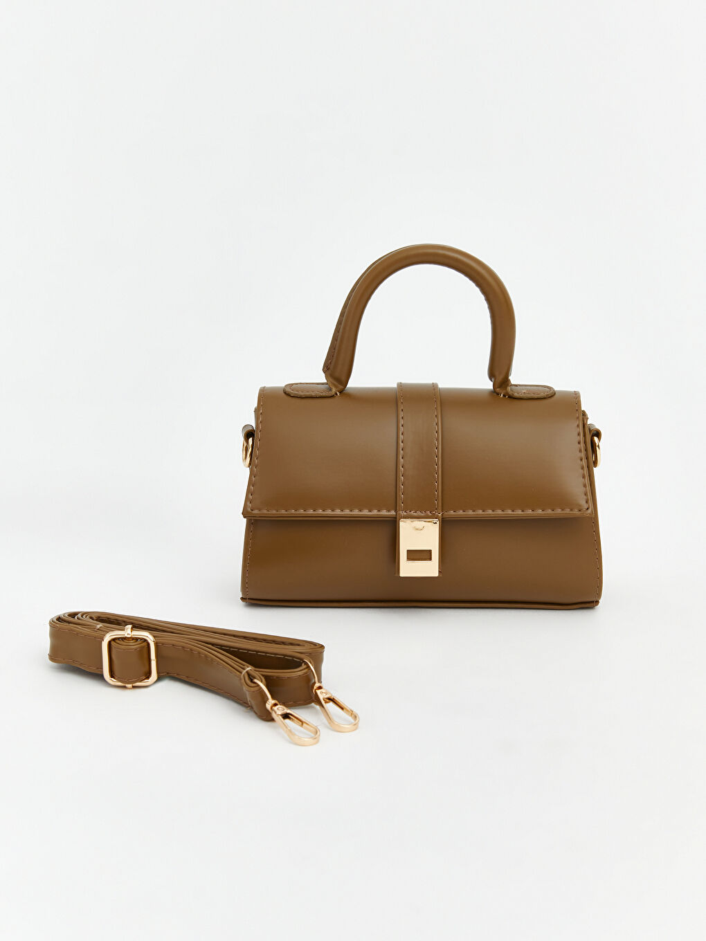 Yeşil Deri Görünümlü Kadın Omuz Çantası-1