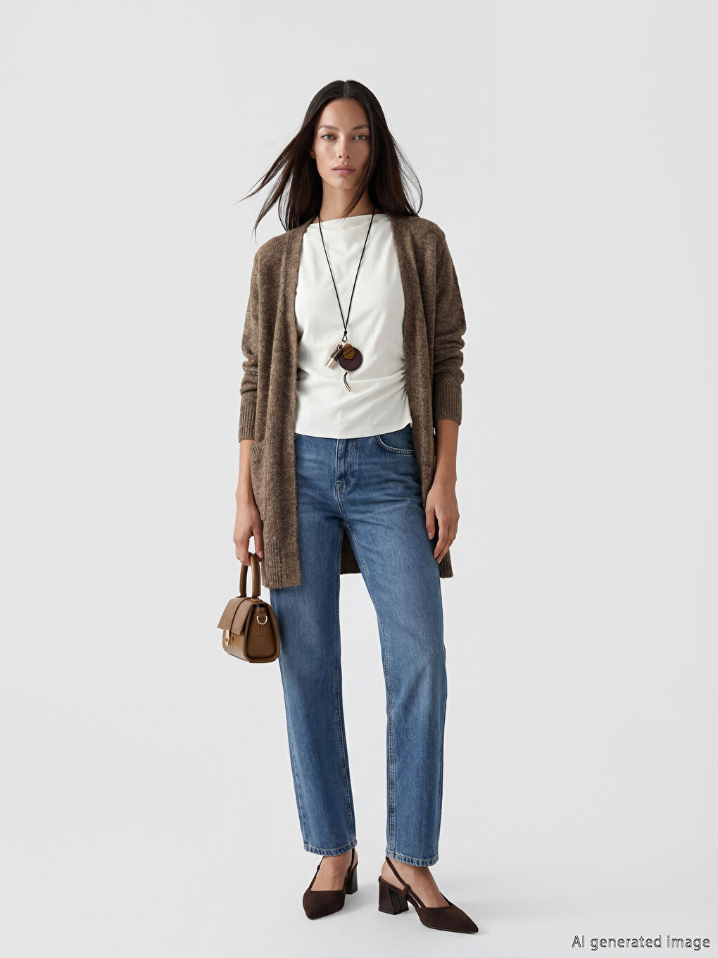 Yeşil Deri Görünümlü Kadın Omuz Çantası-1