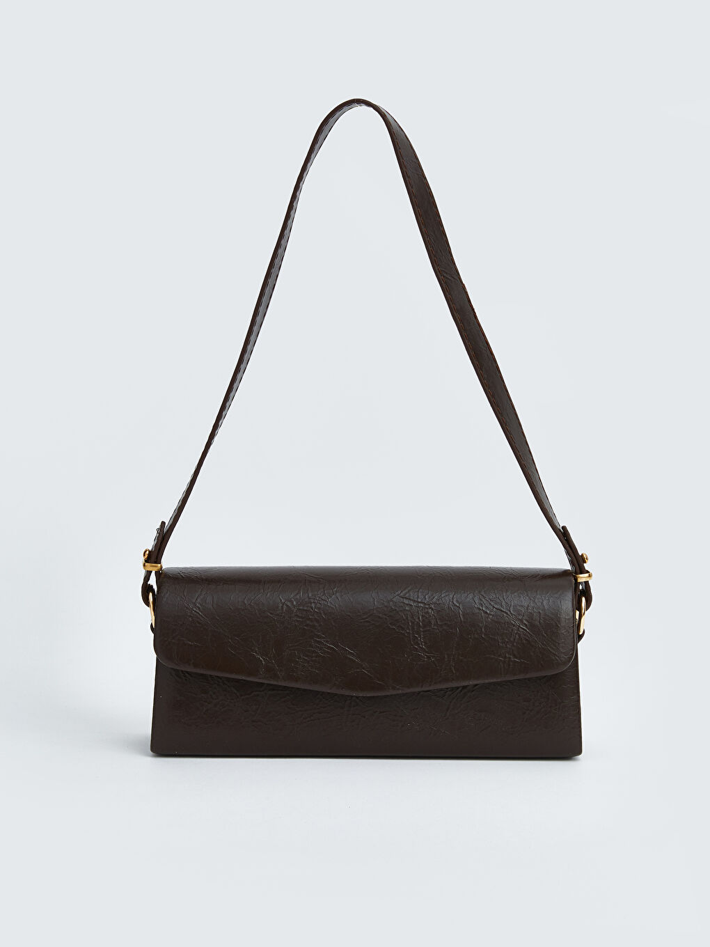 Kahverengi Deri Görünümlü Kadın Omuz Çantası