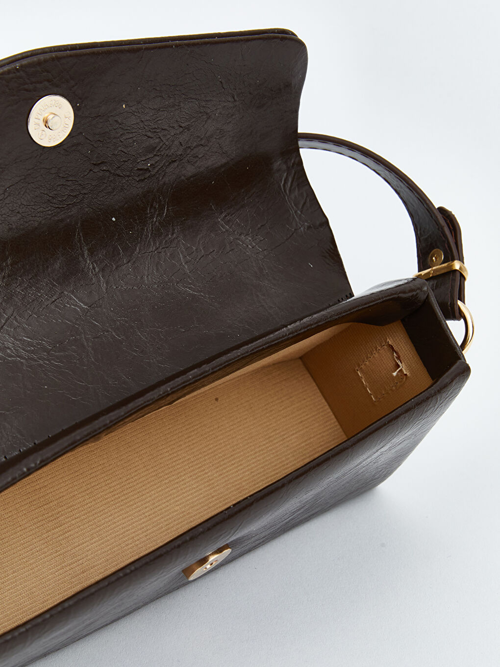 Kahverengi Deri Görünümlü Kadın Omuz Çantası-3