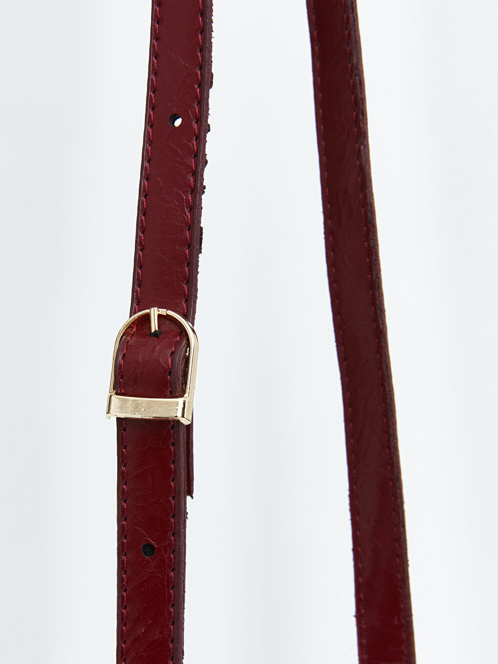 Bordo Deri Görünümlü Kadın Omuz Çantası-3