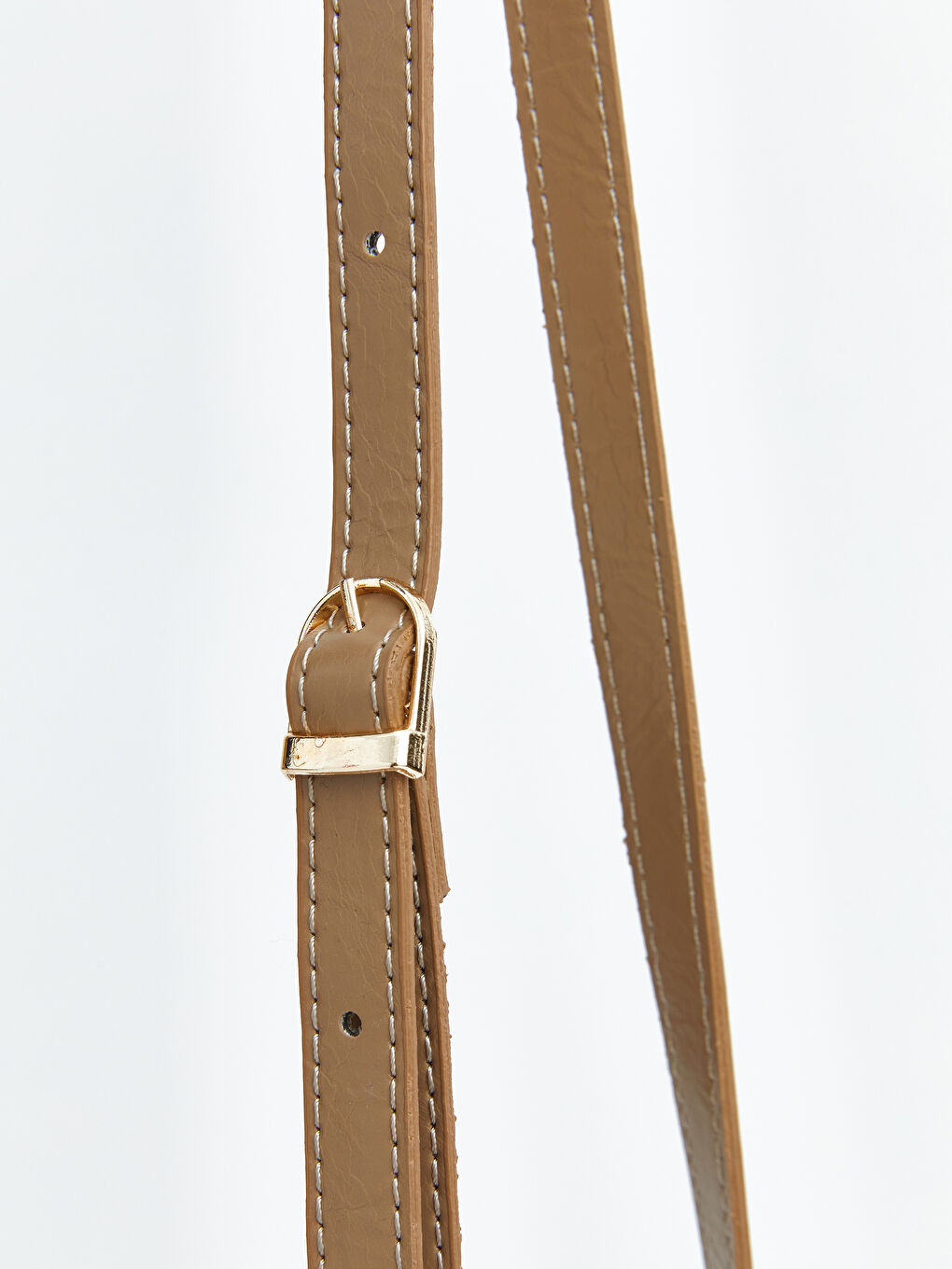 Bej Deri Görünümlü Kadın Omuz Çantası-3