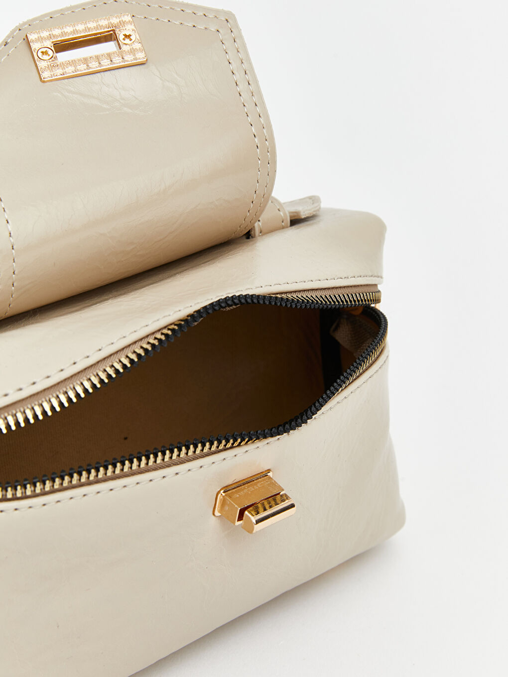 Kahverengi Deri Görünümlü Kadın Omuz Çantası-3