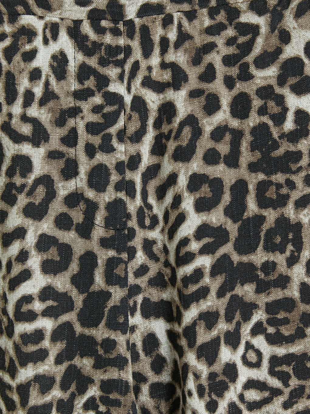 Kahverengi Leopar Desenli Kadın Pantolon-2