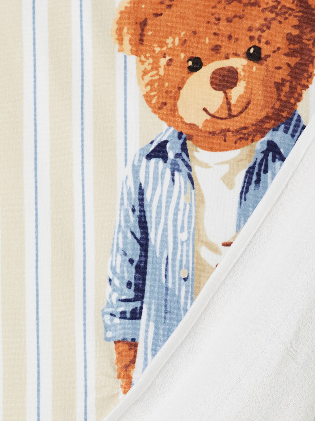 Karışık Ayı Teddy Baskılı Plaj Havlusu 70x150 cm-1