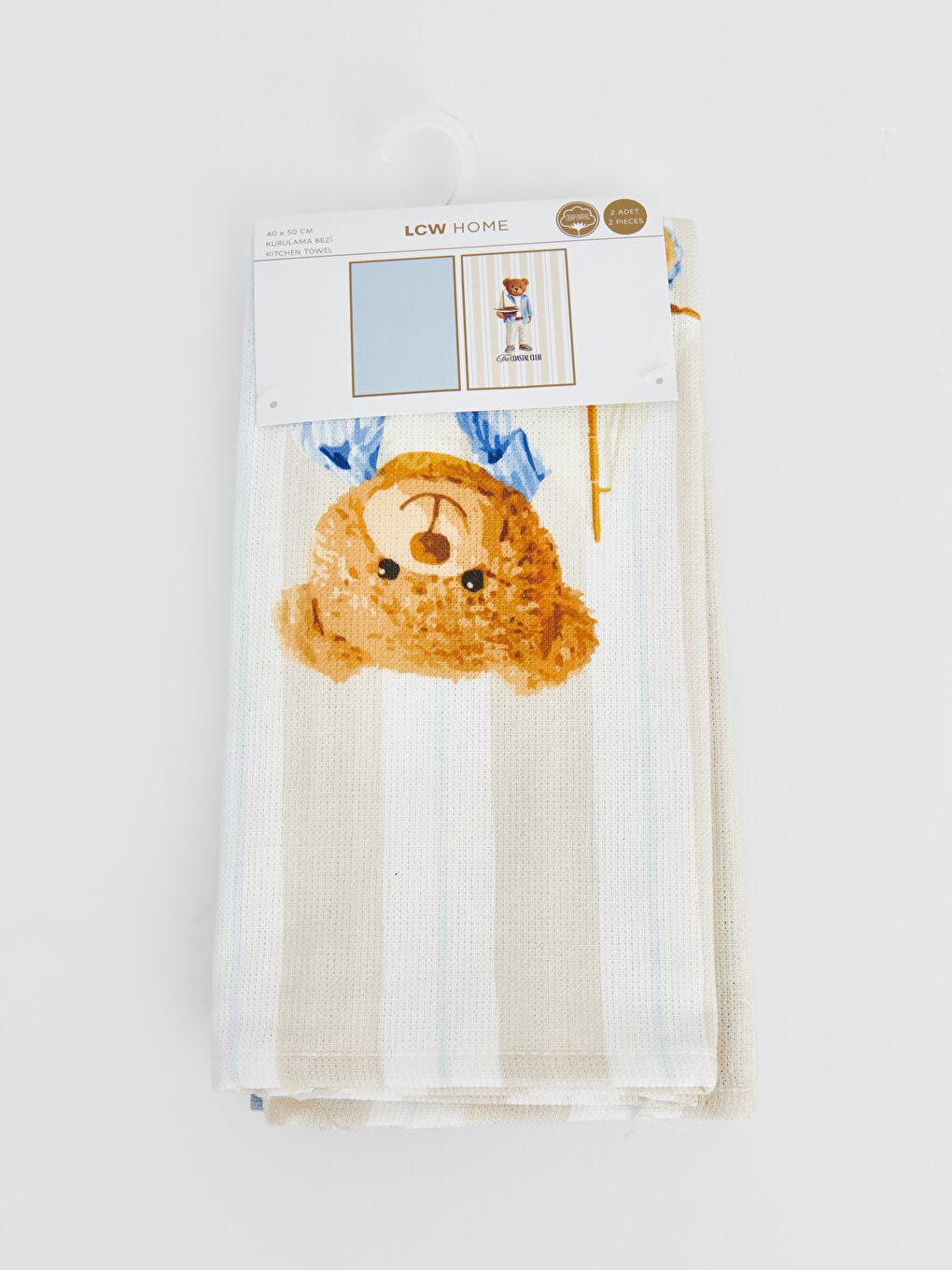 Karışık Ayı Teddy Baskılı Kurulama Bezi 2'li 40x50 cm-2