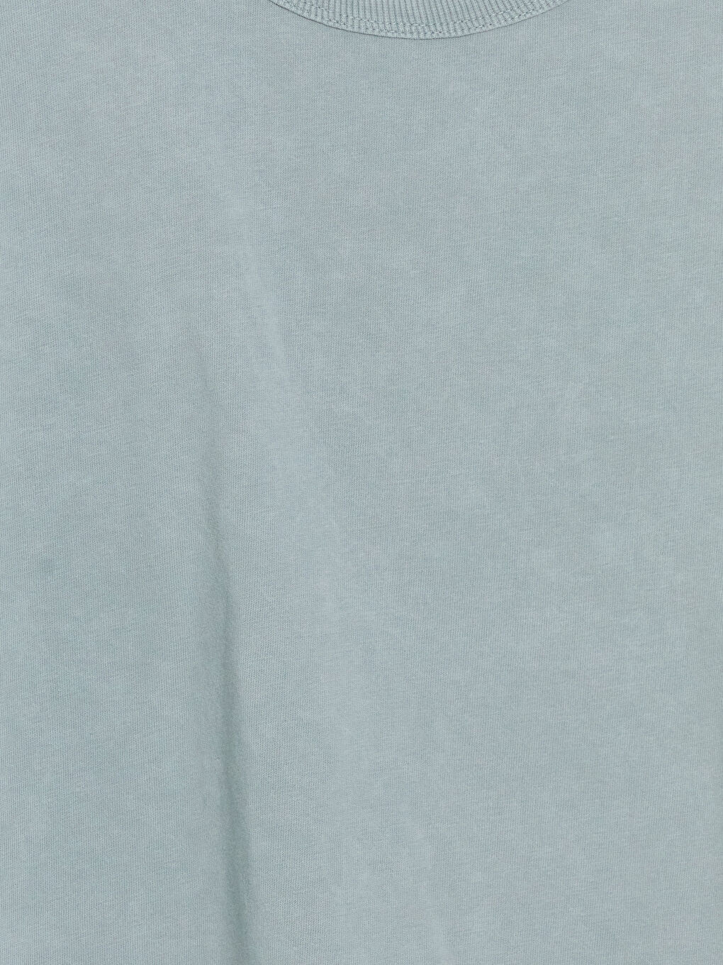 Yeşil Bisiklet Yaka Desensiz Erkek Çocuk Tişört-2