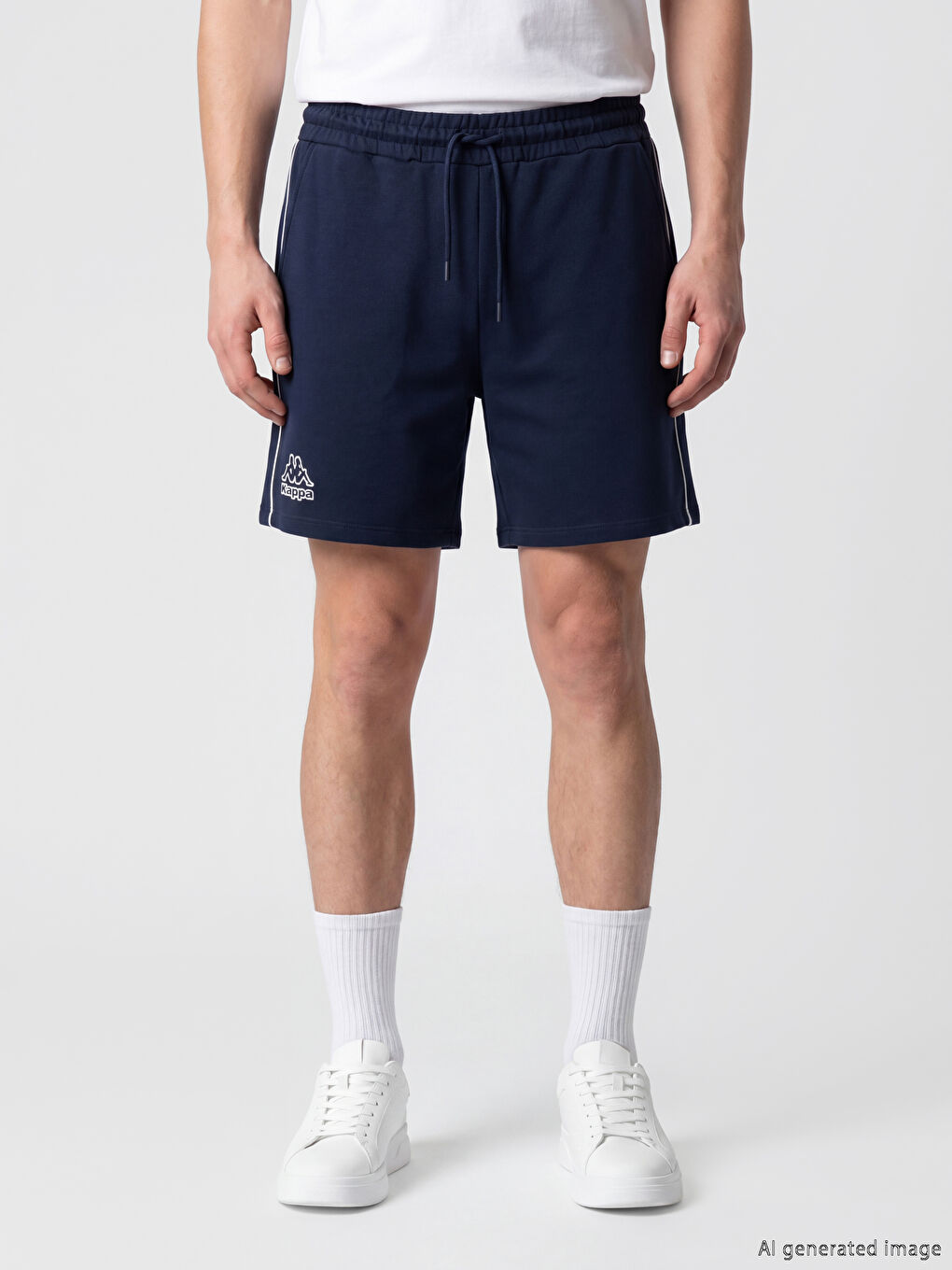 Lacivert Loose Fit Erkek Spor Şort-1